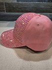 Pink Bedazzled Rhinestone Adj  Cap