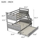 Wooden Bunk Bed W  Storage Drawers Or Trundle Bed Twin Over Full Bunk Bed Frames