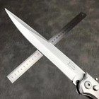 Wood Black Tactical Spring Assisted Open Blade Folding Pocket Knife Hunting