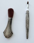 Vintage Towle Sterling Silver Handle Cosmetic Makeup Brushes Brushes   Read 