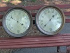Pair Industrial Salvage Steam Factory Gauges Brass Iron Steampunk New York