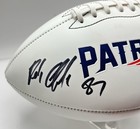 Rob Gronkowski Signed New England Patriots White Panel Football Auto Jsa Coa