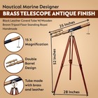 Nautical Marine Designer Brass Telescope Antique Finish Double Barrel Black L   
