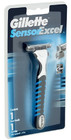 Gillette Sensor Excel Razor Handle Twin Blade Manual Free Shipping
