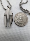 Stainless Steel Roman Spartan Gladiator  Helmet Pendant With 22 Inch Necklace  