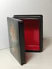 Fedoskino Hand Painted Park Image Lacquer Trinket Box Red Interior Vintage