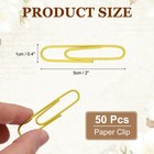 50 Pcs Pin Shape Paper Clip   2 X 0 4  Large Pin Paper Clip  Yellow