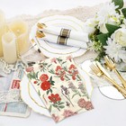 Floral Napkins 50 Pcs Wildflower Napkins Disposable Vintage Cocktail Napkin G   