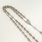 Vintage 925 Sterling Silver Religious Crucifix Rosary Beads