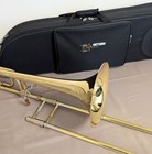 Getzen 4047ds Tenor Bass Trombone Serviced Used With Original Case