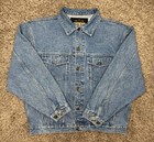 Vintage Jean Jacket Guide Gear Trucker  Blue Denim Men Size Large Button Up