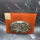 Vtg Israeli Art C  1960 s The Old City Of Jerusalem Pre-1948 Brass Plaque