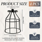 4 Pack Farmhouse Vintage Industrial Metal Lamp Guard Cage  Adjustable Industrial