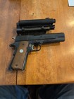 Vtg 1970s Japan Mgc Metal plastic Replica Colt 1911 Cap Gun Set W bullets