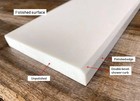 Tenedos Solid White Engineered Marble Threshold Saddle 5  X 36  For Shower Curb
