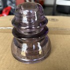 Antique Whitall Tatum Co  Glass Insulator No  1 Amethyst Purple