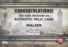 Topps 2017 The Walking Dead Evolution Walker  r-w4 Relic Card