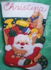 Bucilla santa And Toys  Felt Christmas Stocking Kit Oop Vintage Doll Horse Bear