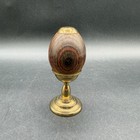 Vintage Van Cort Wood   Brass Egg Kaleidoscope W Brass Stand 3 75    Usa