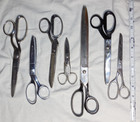 Lot Of 7 Vintage Wiss  Cal-tep  Kleencut Scissors Shears Usa Germany Read