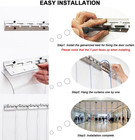 Pvc 96 x84  Plastic Strip Door Curtain  0 08  Thickness 14pcs Clear Vinyl Commer