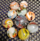  94 - 63  Jabo d a s  Marbles Lot Of 10     -swirl Toys Nm-good