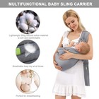 Baby Carrier   Wraps - Soft Adjustable Ring Sling For Newborns   Infants  Bre   