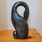 Vintage Hand Carved Soapstone Heron Bird Sculpture Possibly Inuit Carving Elegan