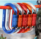 25kn Auto Locking O-ring Aluminum Carabiner Hook Buckle For Rock Climbing Caving