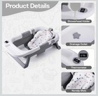 Foldable Baby Bath Tub newborn Baby Bath Tub With Soft Bath Mat And Real Time   