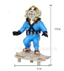 Kneeling Diver Air Driven Ornament Fish Tank Decor Aquarium Decoration Blue 0-18