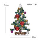 Vintage Luxury Shiny Rhinestone Vibrant Christmas Tree Brooch Badge Pin Gift Usa