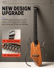 Donner Hush I Acoustic Electric Guitar With Gig Bag Headphones Maghony Wood