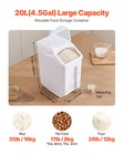 4 5gal 20l Large Ingredient Storage Container Airtight Kitchen Flour Bin