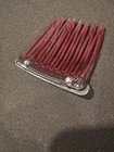 Vintage Turquoise Tested Silver Hair Comb Red Lucite Southwestern 7 Stone