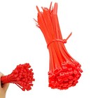 100pcs 8  Plastic Zip Ties - Small - Red - 100 Pack