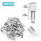 100 Pcs Shelf Pins Pegs 5mm Spoon Shape Nickel Plated Shelf Support Pegs book   