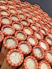 Old Us Silver Dime On One End   Wheat Penny Lincoln Cent Roll   Estate Coins