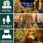 Christmas Tree Waterfall Lights 200led Rgb Color Changing For Indoor Outdoor
