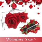 Red Rose Flower Hair Clip  Fabric Rose Brooch Floral Clips For Women Girl Wed   