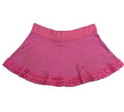 Vtg Juicy Couture Mini Skirt Womens L Bubblegum Pink Ruffle Drawstring Usa Y2k