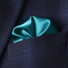 100  Silk Pocket Square 13 7    Solid Color For Men Wedding Party Teal