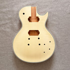 Diy Electric Guitar Kit L-p Custom Style Flamed Maple Top Mahogany Body Set In