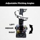 388bh Baseball Pitching Machine  4 Adjustable Angles  3 Pitch Angles  Power Bank