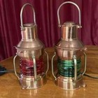 10  Marine Lantern Nautical Ship Oil Lamp Boat Maritime Vintage Anchor Oil Lamp