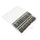 Clear Aa aaa Plastic Battery Storage Case organizer holder Holds 46 Aa Batteries