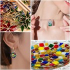 Sywan Dichroic Glass  5 Bags Coe90 Fusing Glass Sheet Transparent Stained    