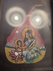 Original Indian Vintage Art - A Peepal Tree Leaf Painting 6  X 8  Frame