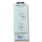 New Anne Klein Soho Collection Black Leather Strap Apple Watch 38 40 42mm