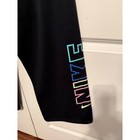 Nike Kids  girls  Black Athletic Track Pants Sweatpants Joggers Rainbow Logo Xl